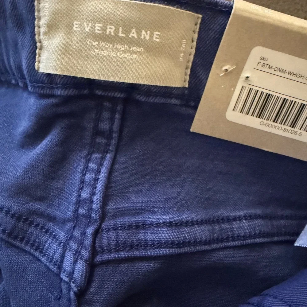 Everlane The Way High Jeans‎ Straight Size 24 Tall Blue NWT New